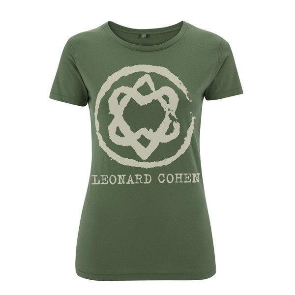 Military Green Unified Heart Ladies Slim Fit T-Shirt